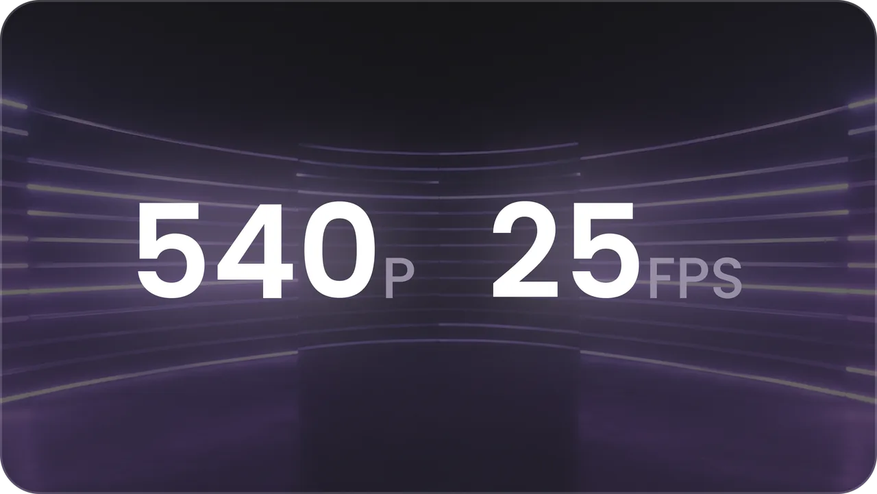 540P · 25 FPS Streaming Generation